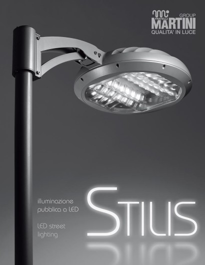 Martini, stilus, illuminazione, pubblica, led, luce, urbanistica, catalogo, fotografia industriale, brochure